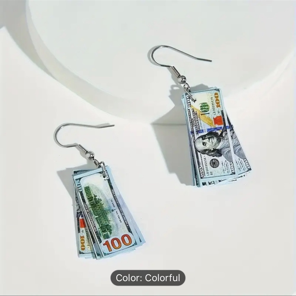 Colorful Money Stack Earrings
